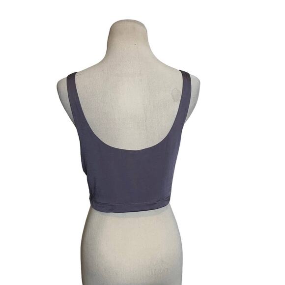 Free People Intimates purple gray cropped tank top size M - Picture 2 of 10
